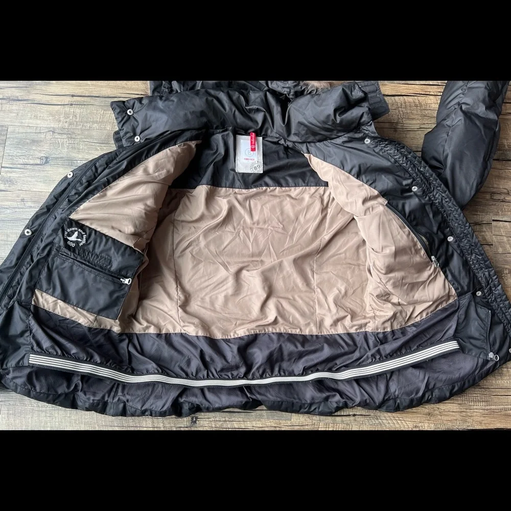 Bogner Fire Ice Down Puffer Ski Jacket Coat Fur Hood Black M/L 12 - Picture 5 of 14